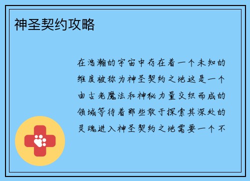 神圣契约攻略